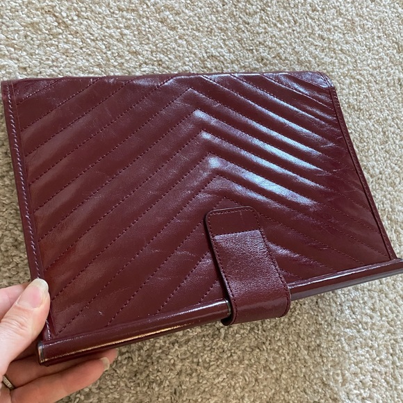 Authentic Yves Saint Laurent maroon clutch - Picture 10 of 10